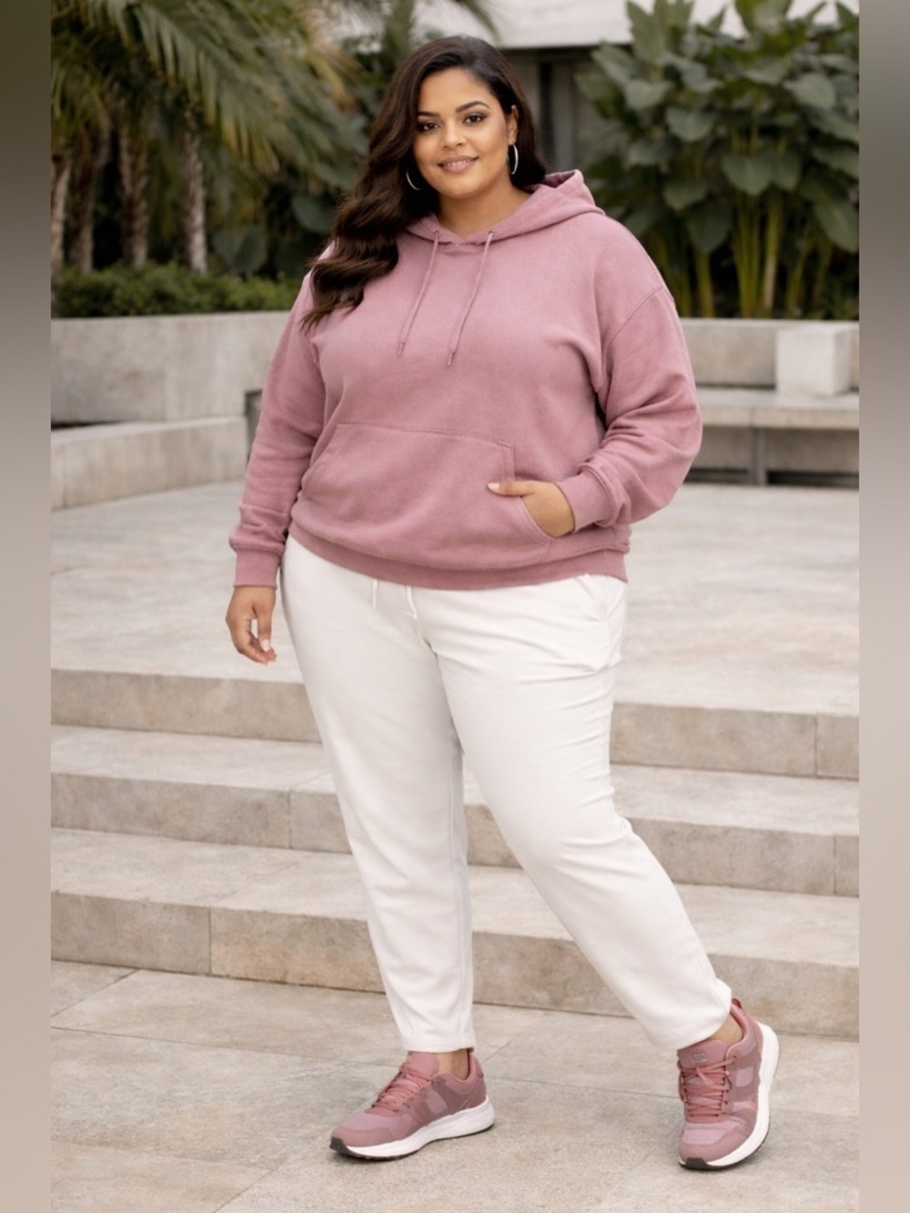 NWT All In Motion SZ XXL cream taper leg pant w/elasticized drawstring waistband